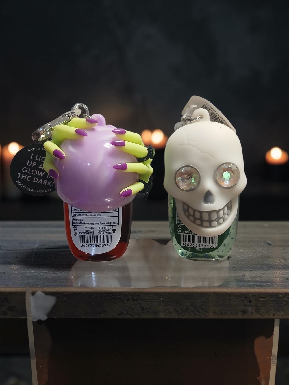 Bath & Body Works Purple Claw & White Skull PocketBac Holders